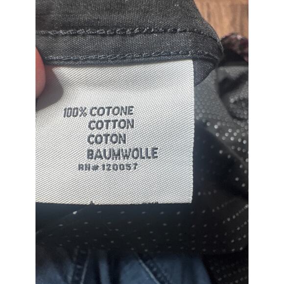 Jonny D Men’s XL Black White Polka Dot Button Down Shirt Floral Trim - Picture 8 of 9